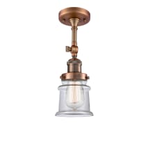 Small Canton 6" Wide Convertible Semi-Flush Ceiling Fixture with 14" Height