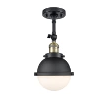 Hampden 8" Wide Semi-Flush Globe Ceiling Fixture with Shade