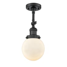 Beacon Single Light 6" Wide Semi-Flush Ceiling Fixture