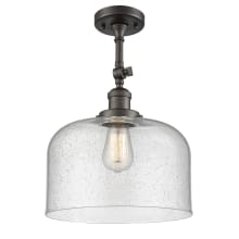 X-Large Bell 12" Wide Semi-Flush Ceiling Fixture with 16" Height