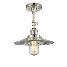 Halophane Single Light 9" Wide Convertible Semi-Flush Ceiling Fixture