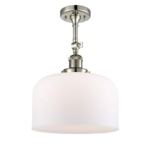 X-Large Bell 12" Wide Semi-Flush Ceiling Fixture with 16" Height