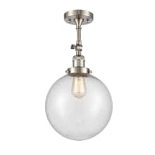 X-Large Beacon 10" Wide Semi-Flush Globe Ceiling Fixture / Wall Sconce with 16" Height