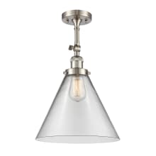 X-Large Cone 12" Wide Semi-Flush Ceiling Fixture with 19" Height