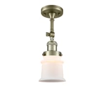 Small Canton Single Light 6" Wide Convertible Semi-Flush Ceiling Fixture with 3 Way Control Switch