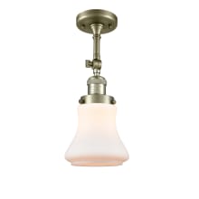 Bellmont Single Light 6" Wide Convertible Semi-Flush Ceiling Fixture with 3 Way Control Switch