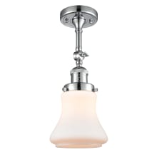 Bellmont Single Light 6" Wide Convertible Semi-Flush Ceiling Fixture with 3 Way Control Switch