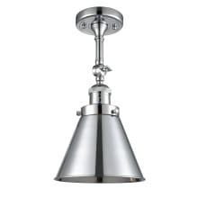 Appalachian Single Light 8" Wide Convertible Semi-Flush Ceiling Fixture with 3 Way Control Switch