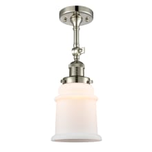 Canton Single Light 6" Wide Convertible Semi-Flush Ceiling Fixture with 3 Way Control Switch