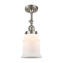 Canton Single Light 6" Wide Convertible Semi-Flush Ceiling Fixture with 3 Way Control Switch
