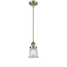 Small Canton 7" Wide Mini Pendant - Downrod Suspension