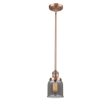 Small Bell Single Light 5" Wide Mini Pendant with Hang Straight Swivel