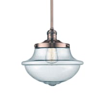Oxford Schoolhouse Single Light 12" Wide Pendant with Hang Straight Swivel