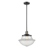 Large Oxford 12" Wide Single Pendant - Downrod Suspension