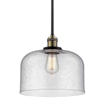 X-Large Bell Single Light 12" Wide Pendant with Hang Straight Swivel