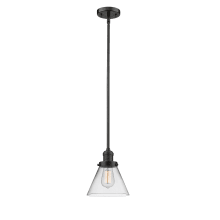 Cone 8" Wide Single Light Mini Pendant