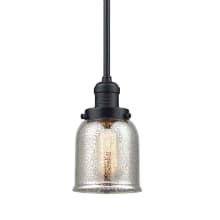 Small Bell Single Light 5" Wide Mini Pendant with Hang Straight Swivel