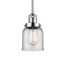 Small Bell Single Light 5" Wide Mini Pendant with Hang Straight Swivel