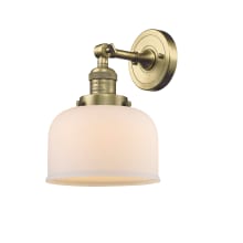 Large Bell Single Light 12" Tall Bathroom Sconce with Multiple Shade Options