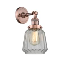 Chatham Single Light 12" Tall Bathroom Sconce with Multiple Shade Options