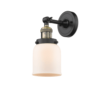 Small Bell Single Light 10" Tall Bathroom Sconce with Multiple Shade Options