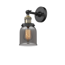 Small Bell Single Light 10" Tall Bathroom Sconce with Multiple Shade Options