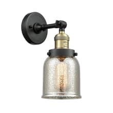 Small Bell Single Light 10" Tall Bathroom Sconce with Multiple Shade Options
