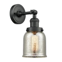 Small Bell Single Light 10" Tall Bathroom Sconce with Multiple Shade Options