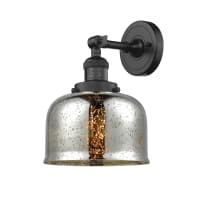 Large Bell Single Light 12" Tall Bathroom Sconce with Multiple Shade Options