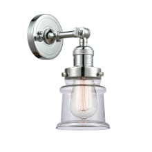 Small Canton Single Light 11" Tall Bathroom Sconce