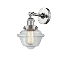 Small Oxford Single Light 12" Tall Bathroom Sconce with Multiple Shade Options