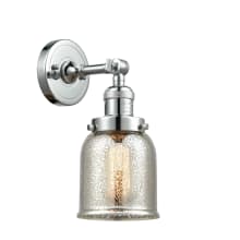 Small Bell Single Light 10" Tall Bathroom Sconce with Multiple Shade Options