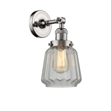 Chatham Single Light 12" Tall Bathroom Sconce with Multiple Shade Options