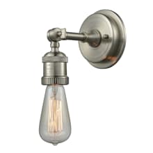 Bare Bulb Single Light 6" Tall Bathroom Sconce - Oversize Backplate