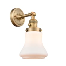 Bellmont Single Light 11" Tall Bathroom Sconce - 3 Way Switch on Socket