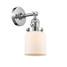 Small Bell Single Light 10" Tall Bathroom Sconce with Multiple Shade Options