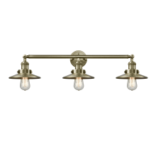 Railroad 3 Light 32" Wide Bathroom Vanity Light