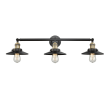 Railroad 3 Light 32" Wide Bathroom Vanity Light