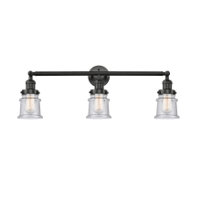 Small Canton 3 Light 30" Wide Bathroom Vanity Light