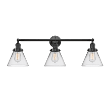 Cone 3 Light 32" Wide Commercial Vanity Light
