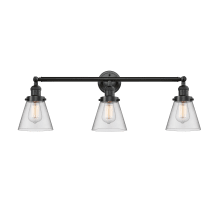 Cone 3 Light 30" Wide Commercial Vanity Light