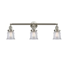 Small Canton 3 Light 30" Wide Bathroom Vanity Light