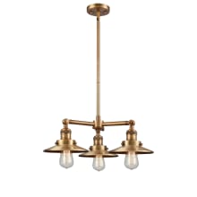 Railroad 3 Light 19" Wide Chandelier