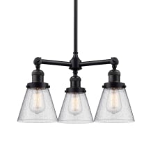 Small Cone 3 Light 19" Wide Chandelier