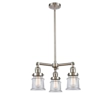 Small Canton 3 Light 18" Wide Chandelier