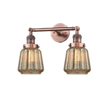 Chatham 2 Light 16" Wide Bathroom Vanity Light with Multiple Shade Options