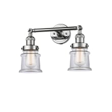 Small Canton 2 Light 17" Wide Bathroom Vanity Light