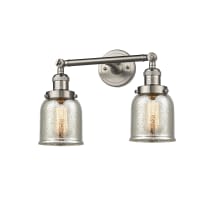 Small Bell 2 Light 15" Wide Bathroom Vanity Light with Multiple Shade Options