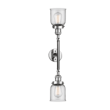 Small Bell 2 Light 23" Wide Bathroom Vanity Light with Multiple Shade Options