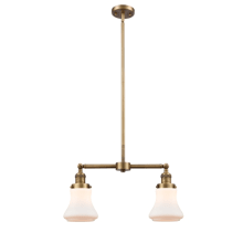 Bellmont 2 Light 21" Wide Linear Chandelier / Semi-Flush Ceiling Fixture